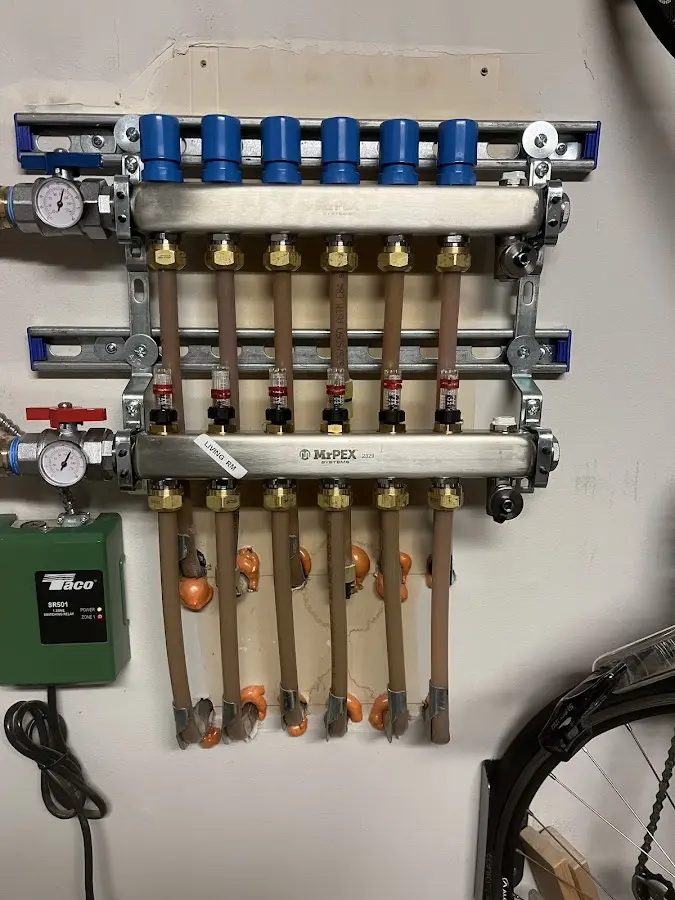 Plumber performing Gas Line Installation at a residential property in Potter